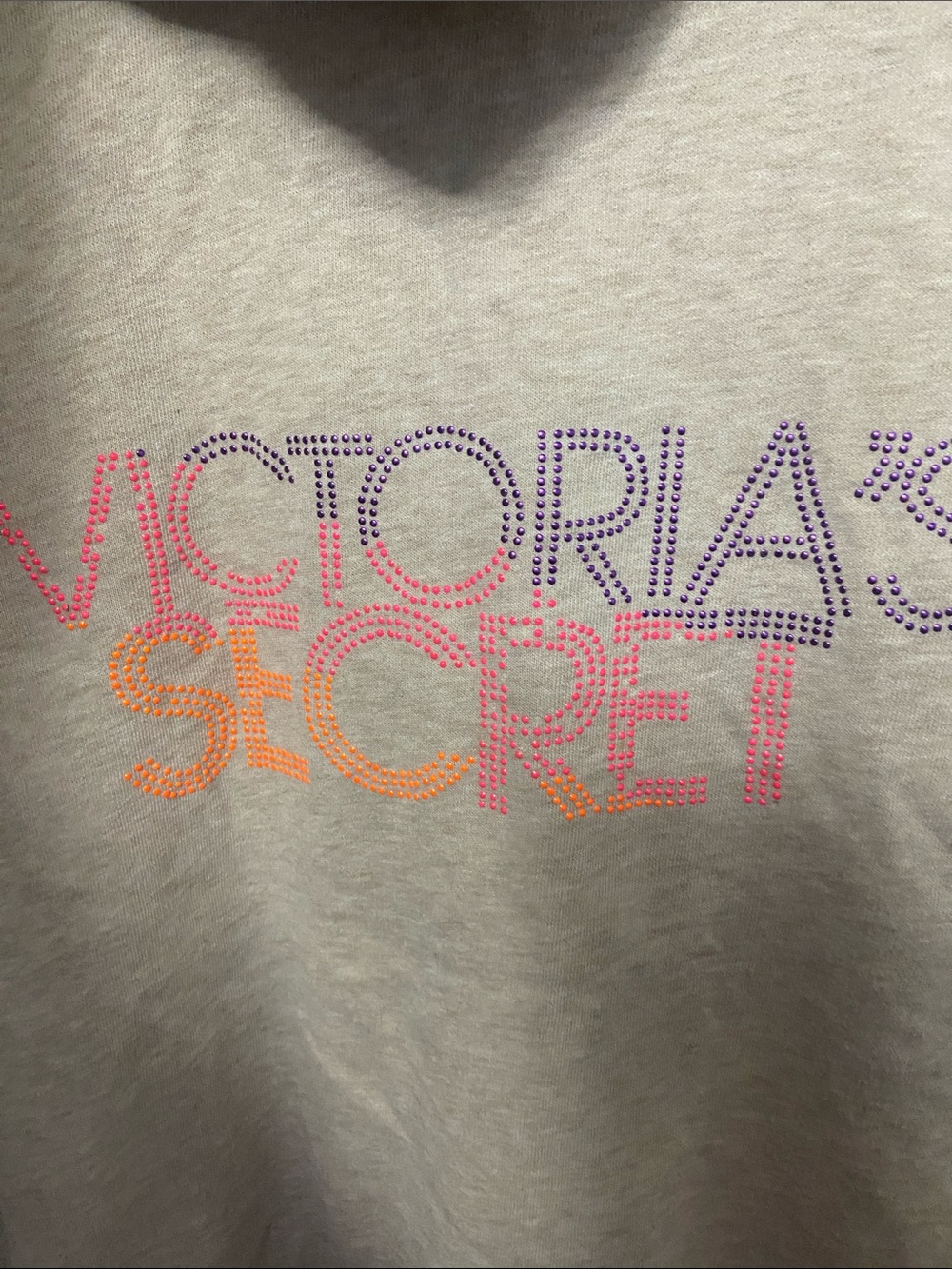 Victoria's Secret Supermodel Essentials Beige Zip Hoodie. Size Medium Bling